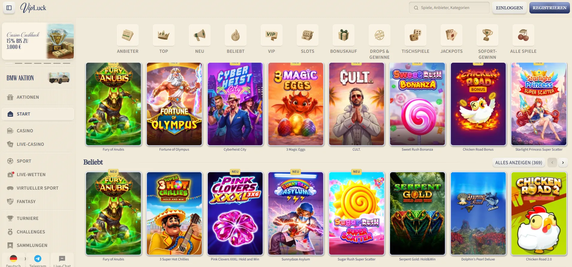 Vipluck Casino Bonus